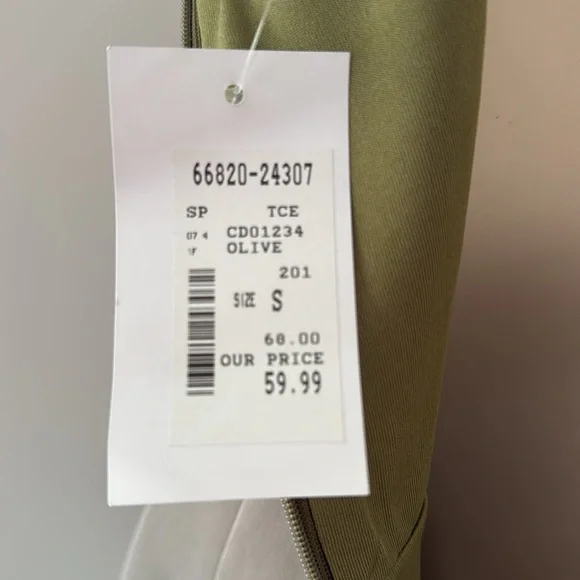 TCEC Green Asymmetrical Ruched Cocktail Dress TCEC size S - Picture 7 of 13